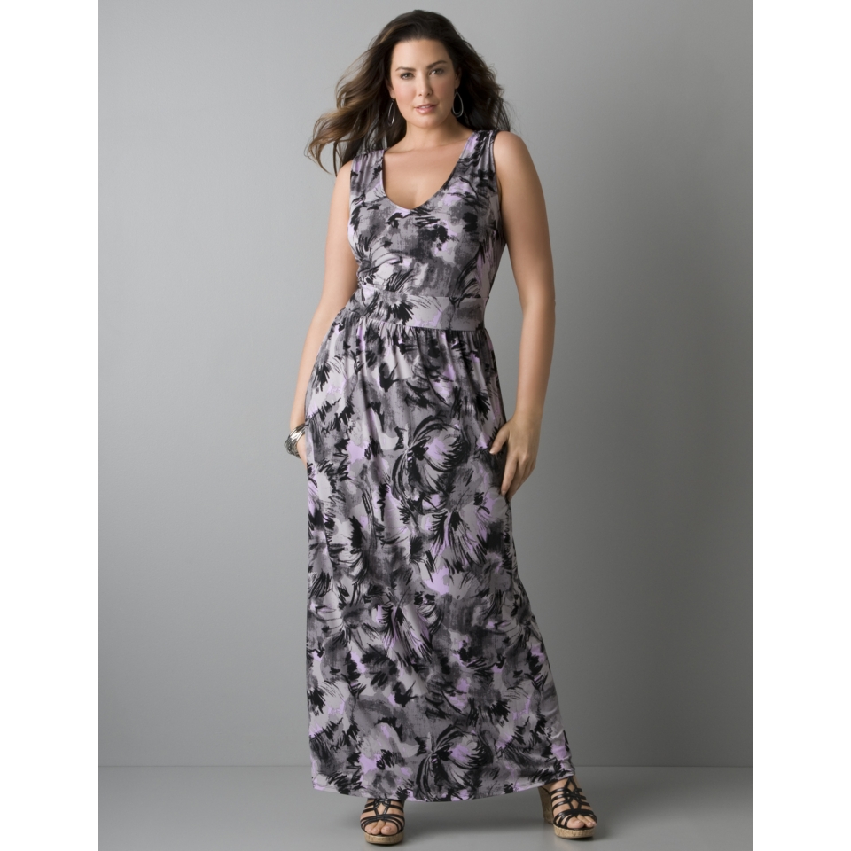 LANE BRYANT   Lavender print maxi dress  