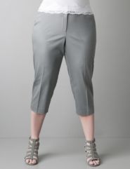 Plus sizec sateen cropped pant