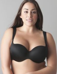 Plus size sateen cushioned balconette bra