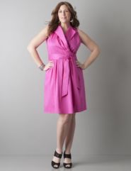 surplice sateen dress