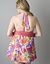 Plus size Tahitian print swim dress