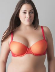 Plus size mesh overlay T-shirt bra