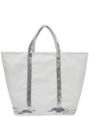 sequined canvas tote bag