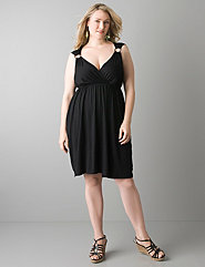 ring strap sleeveless knit dress
