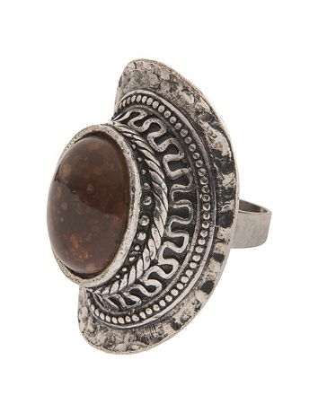 Chocolate glitter stone ring