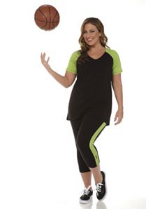 Combo Set! Sporty Capri + Baseball Shirt by A BIG ATTITUDE