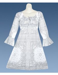 White Bandana Print Dress by Blue Plate