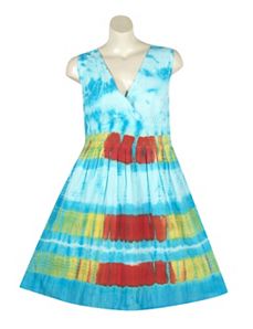 Turquoise Totally Tie Dye Dress by Blue Plate