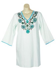 Green Hippie Chic Tunic by Blue Plate