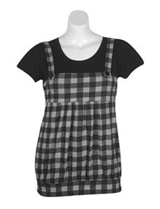 Gray Plaid Jumper by One Step Up Plus