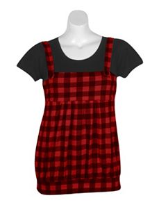 Red Plaid Jumper by One Step Up Plus