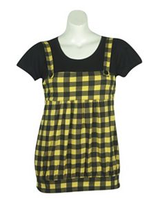 Yellow Plaid Jumper by One Step Up Plus
