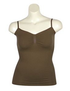 Brown Seamless Tank Top by One Step Up Plus