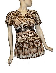 Brown Empire Waist Top by alight