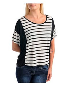 Striped Scoop Neck Top by Janette