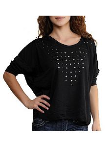 Black Starlit Top by One Step Up Plus