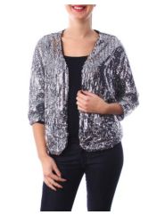 Silver Sequin Cardigan by alight
