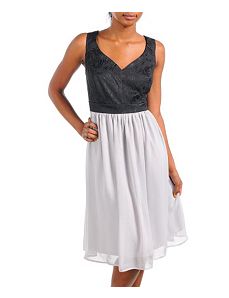 Black And Gray Poof Dress by alight