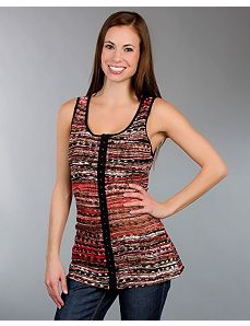 Red Patterned Tank Top by alight