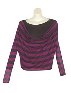 Magenta Stripe Top by alight