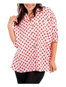 Red Dotted Line Top by alight