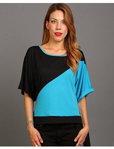 Black Color Block Top by alight