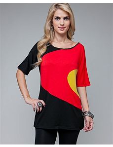 Red Crescent Tunic Top by alight