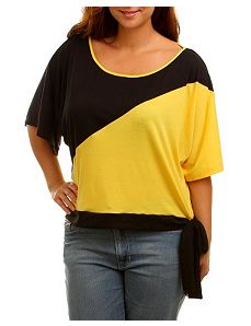 Yellow Color Block Top by alight