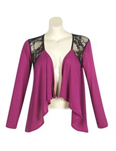 Magenta Lace Open Cardigan by alight