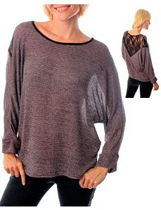 Purple Lace Back Top by alight