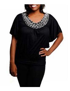 Black Embellished Top by alight
