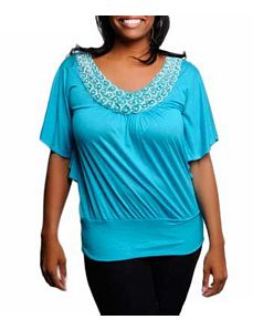 Blue Embellished Top by alight