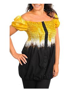 Yellow Tie Dye Top by Janette