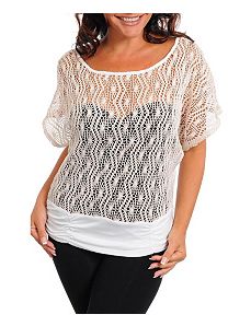 Cream Open Weave Top by alight