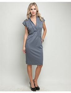 Grey Vermont V-Neck Dress by alight