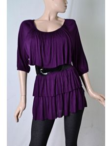 Purple Belted Boston Top by alight