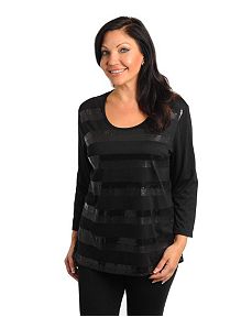Black Sensation Sequin Top by alight