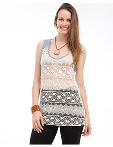 Cream Crochet Tunic by alight