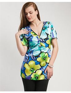 Lime Tropical Smocked Tunic by alight