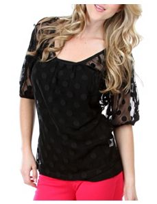 Black Hot Dot Top by alight