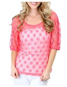 Pink Hot Dot Top by alight