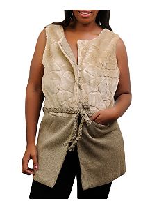 Khaki Faux Fur Vest by alight