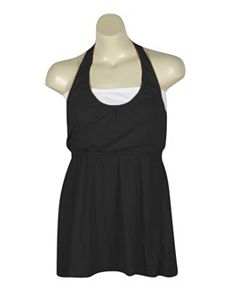 Black Hello Halter Dress by Extra Touch