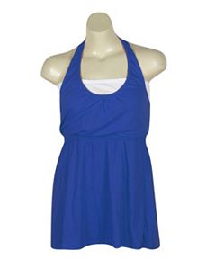 Blue Hello Halter Dress by Extra Touch