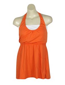 Orange Hello Halter Dress by Extra Touch