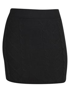 Black Sweater Skirt by Extra Touch