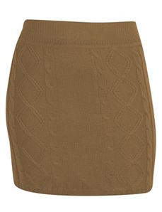 Camel Sweater Skirt by Extra Touch