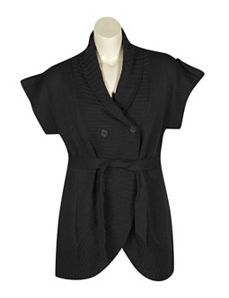 Black Sweater Coat by Extra Touch