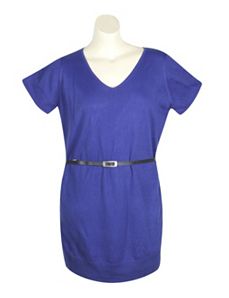 Blue Back Lace Dress by Extra Touch