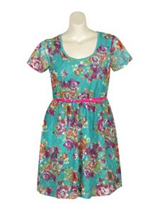 Jade Lace Floral Dress by Extra Touch